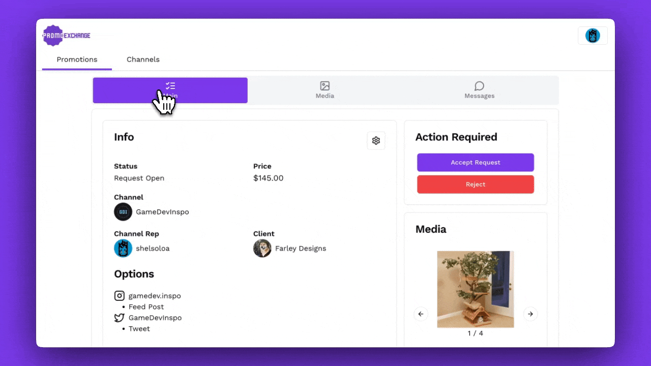 Hero Image of Promoexchange Dashboard
